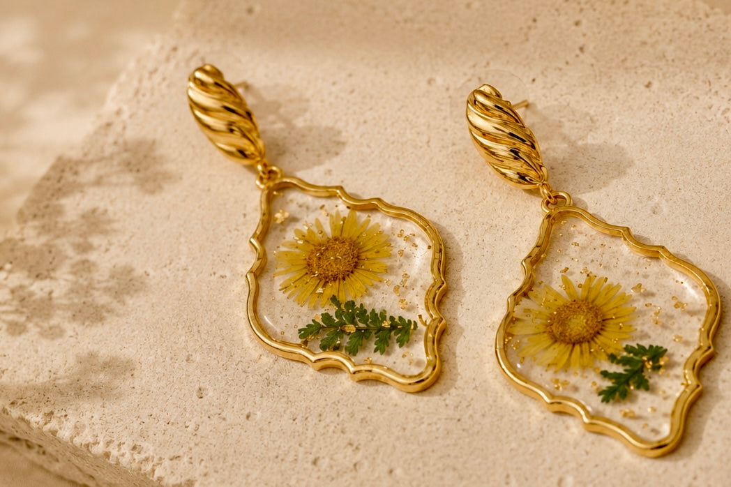 Boucles d'Oreilles Marguerite Éternelle