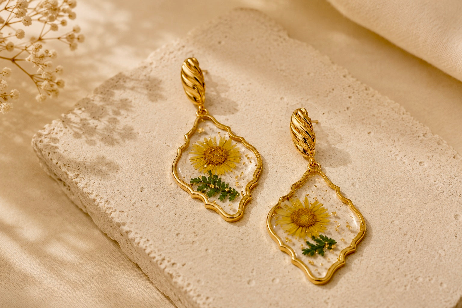 Boucles d'Oreilles Marguerite Éternelle