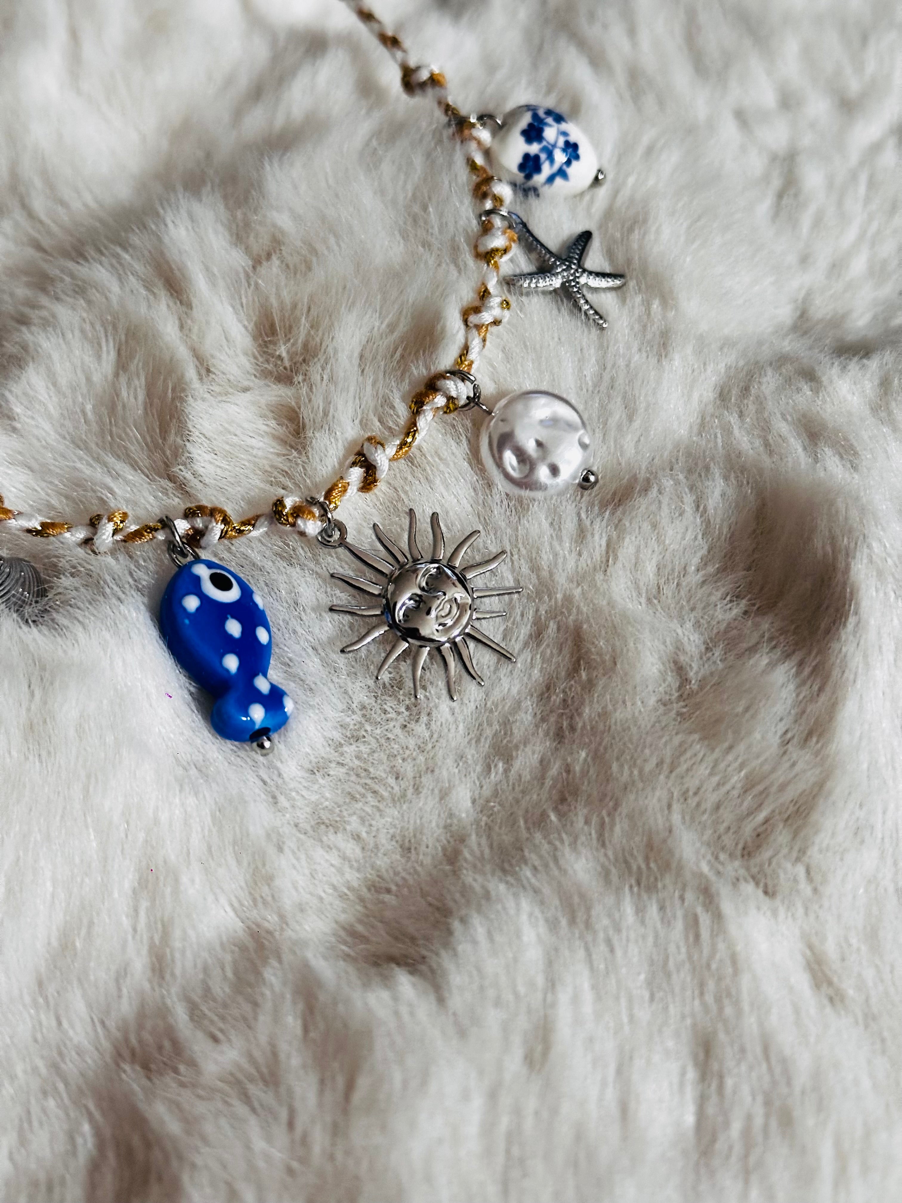 Collier Océan Lunaire Bleu