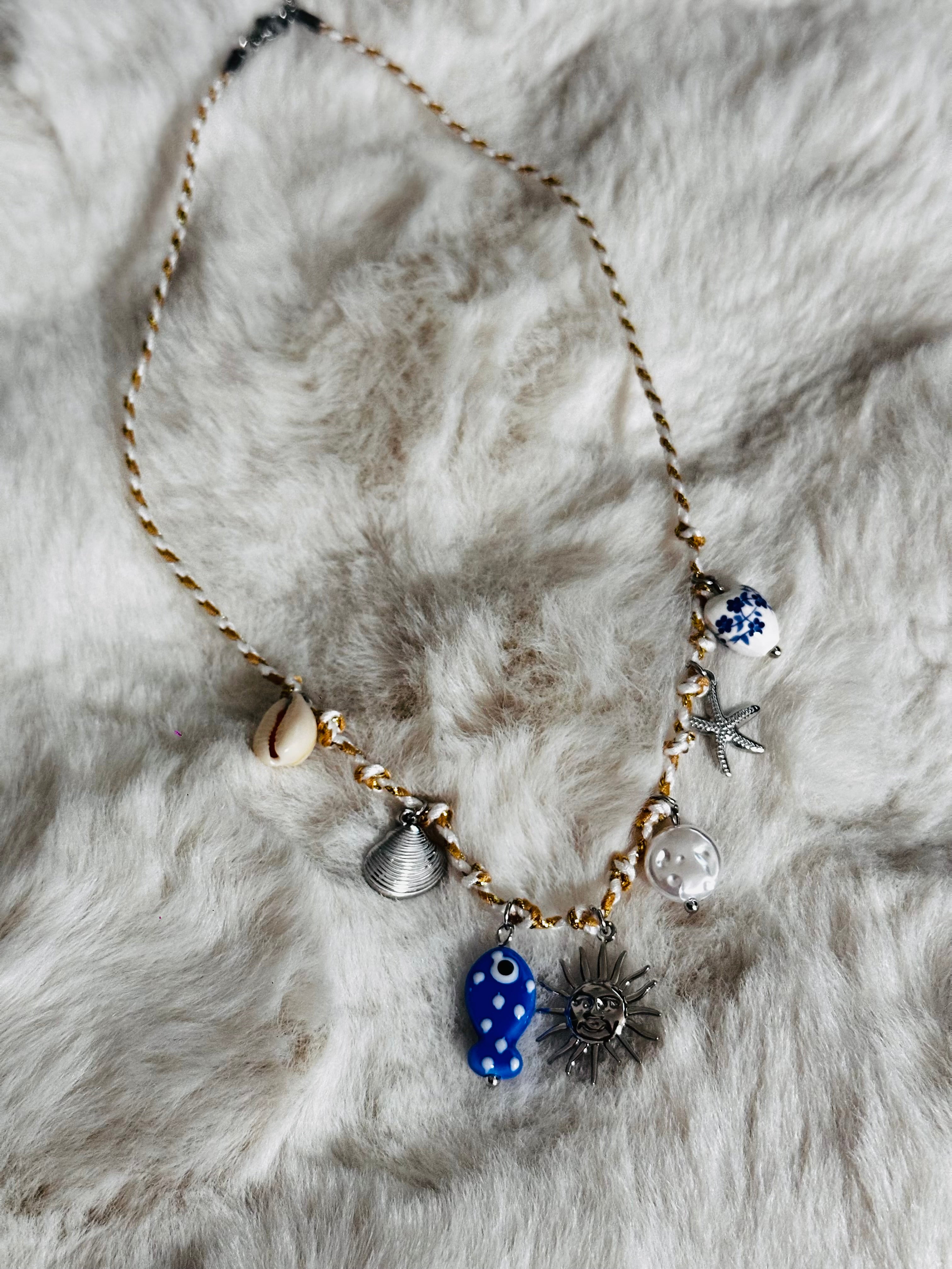Collier Océan Lunaire Bleu