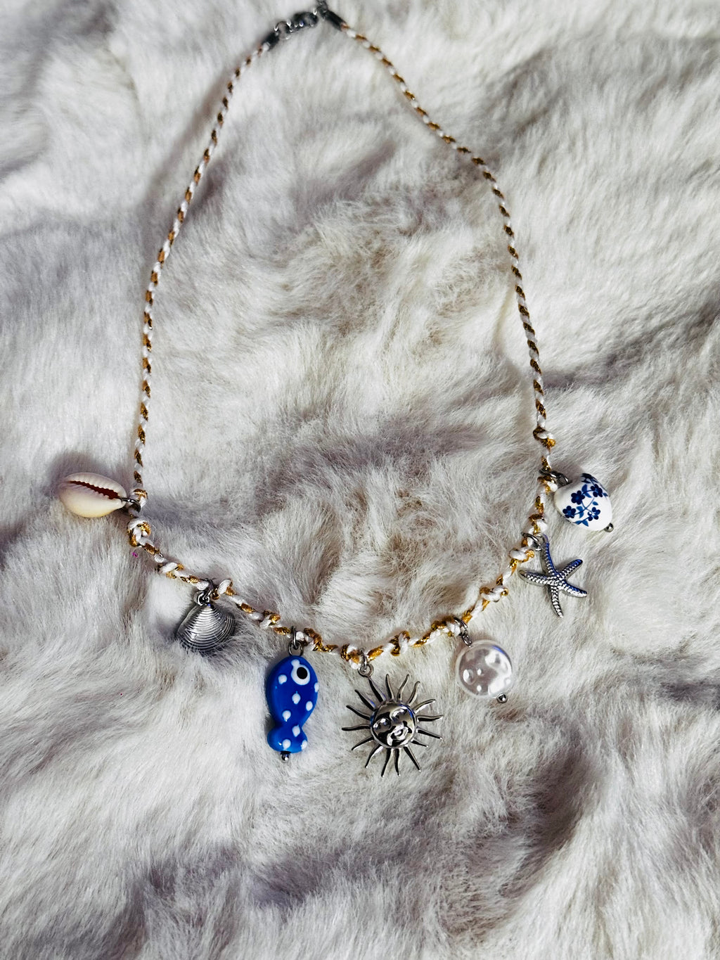 Collier Océan Lunaire Bleu