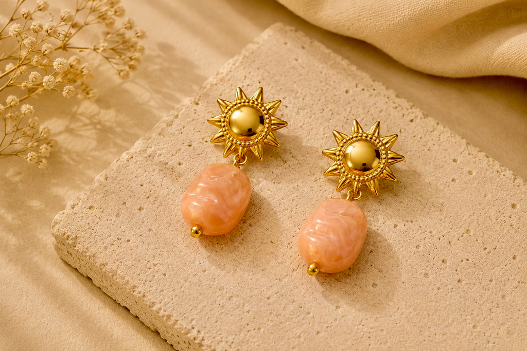 Boucles d'Oreilles Soleil Rosa
