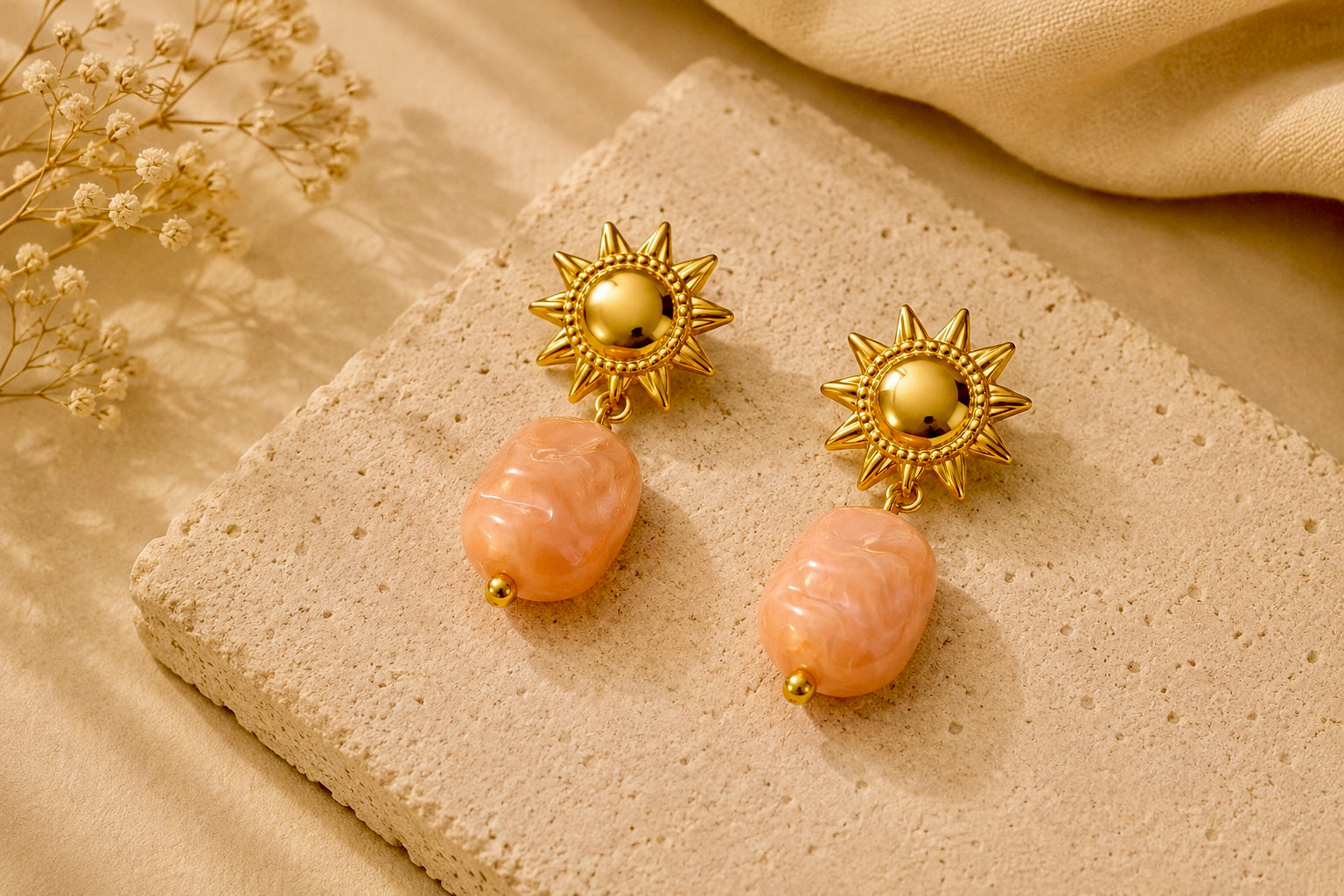 Boucles d'Oreilles Soleil Rosa