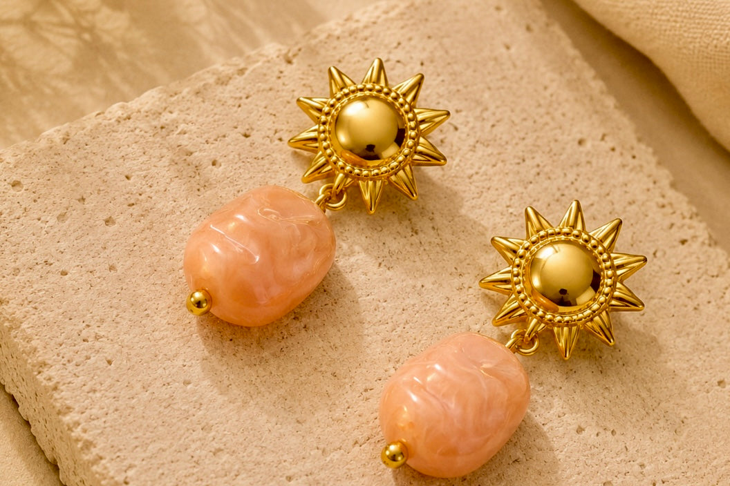 Boucles d'Oreilles Soleil Rosa